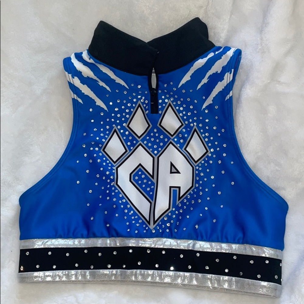 cheer athletics zip it up sports bra